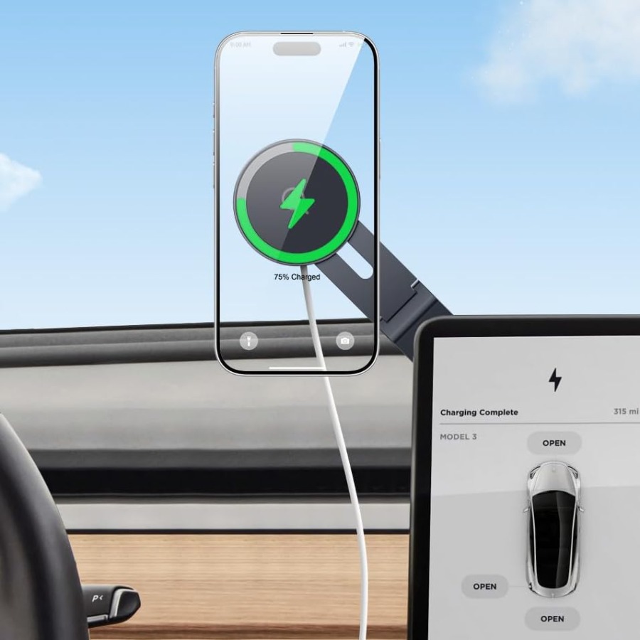 Wireless Car Charger - Soporte de Teléfono para Tesla con