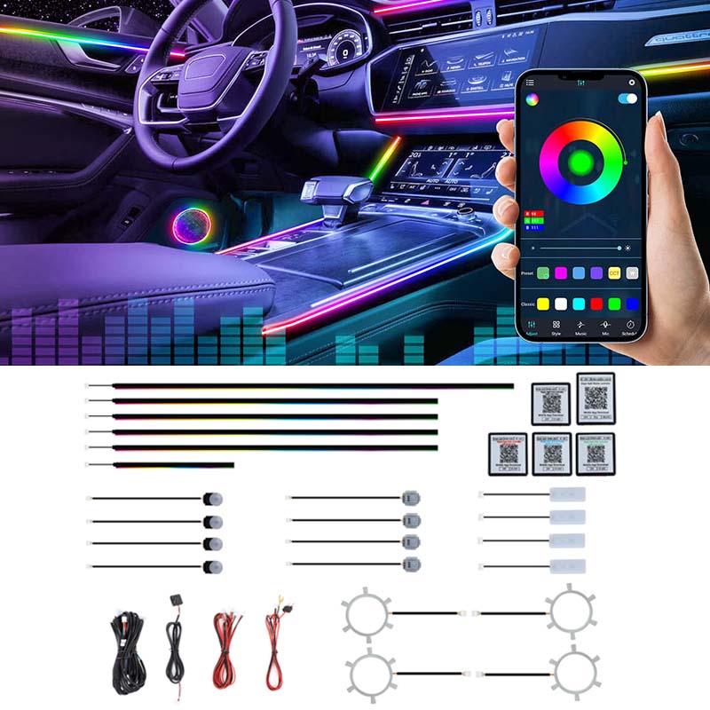 Led Interior Ambient Light - Kit de Luces LED RGB Dinámicas