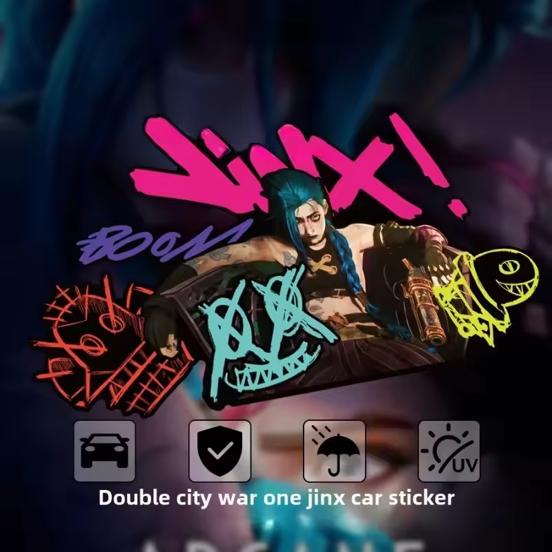 Car Accessories Nz - Pegatina Reflectante de Graffiti Arcane Jinx