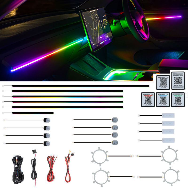 Led Interior Ambient Light - Kit de Luces LED RGBIC para
