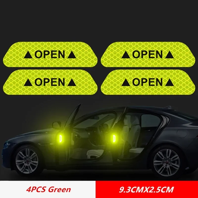 Car Accessories Quick Delivery - 4 pegatinas reflectantes para puertas de