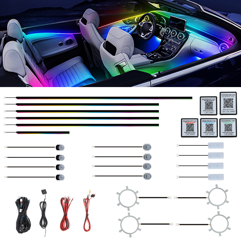 Led Interior Ambient Light - Iluminación Ambiental Personalizada de Fácil Instalación,
