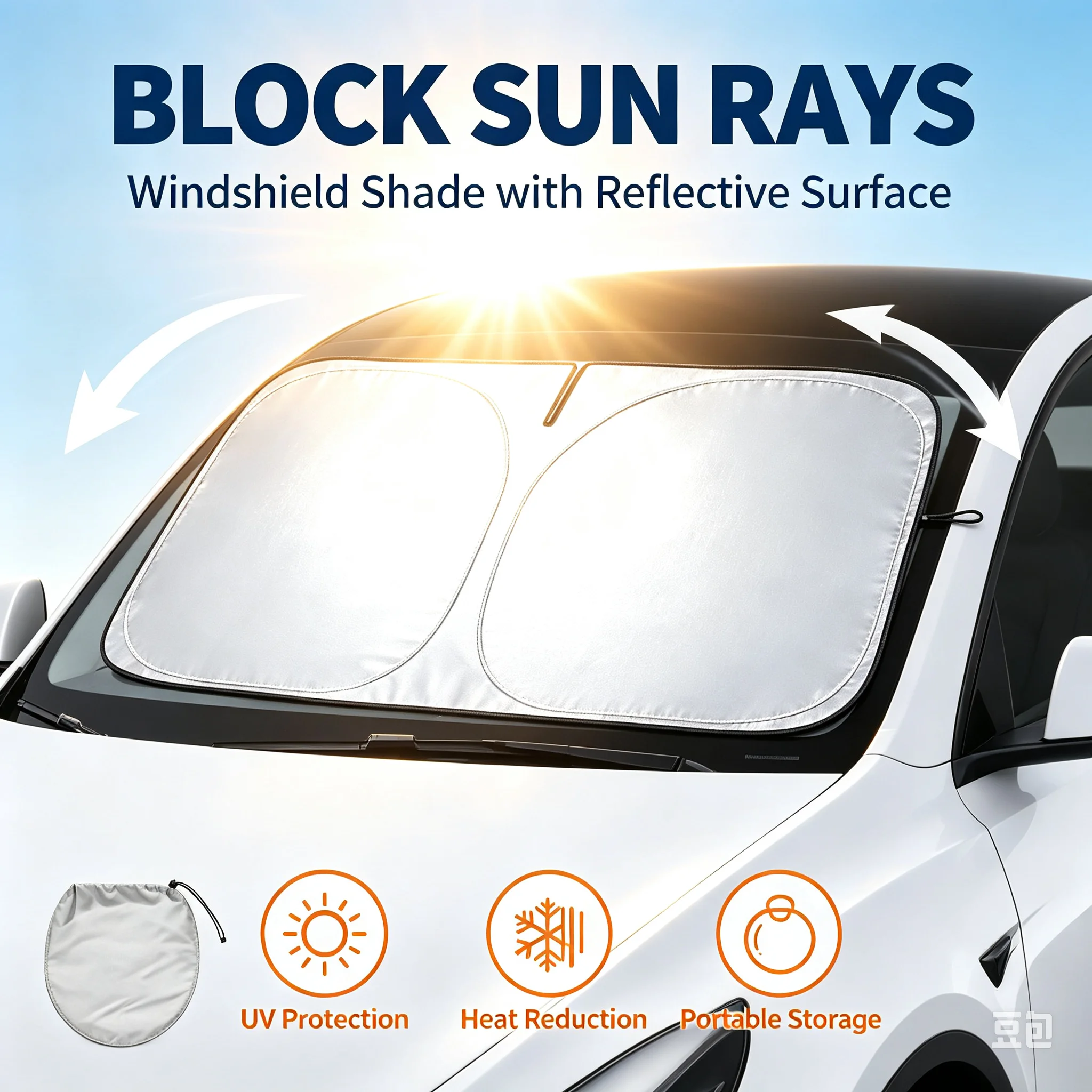 Parasol para Coche, Aislamient - Windshield Sun Shade reseña y precio