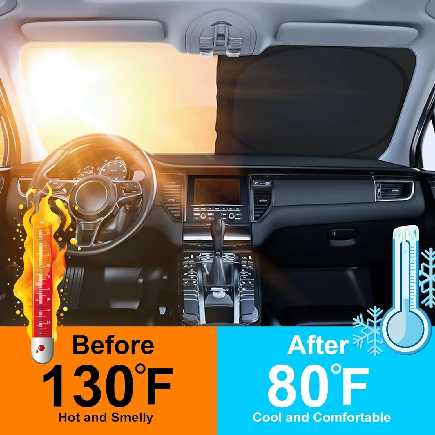 Parasol para Coche, Cubierta P - Windshield Sun Shade reseña y precio
