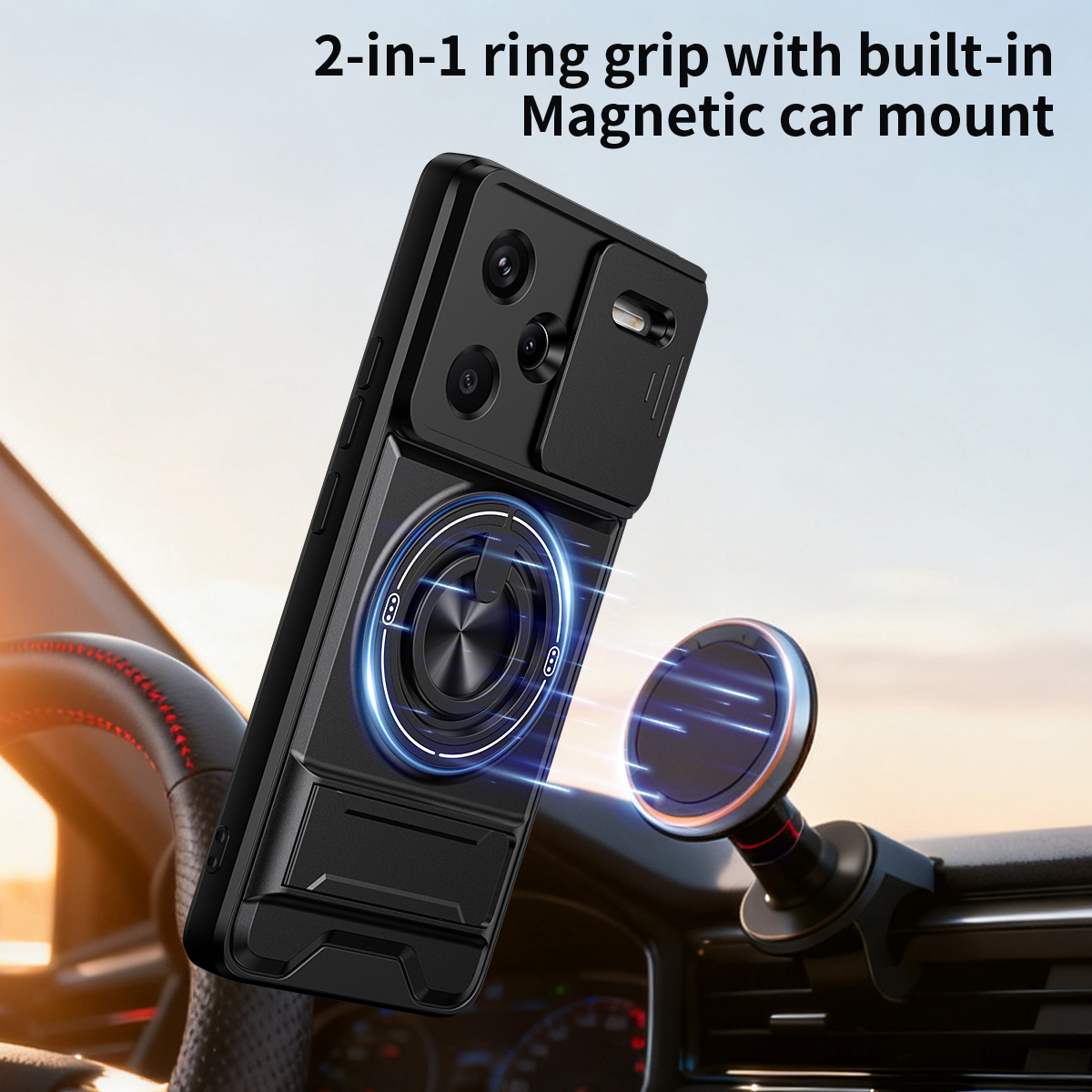 Funda de teléfono con lente de - Car Phone Holder Magnetic reseña y precio